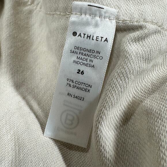 Athleta Farallon Heathered Wide Leg Crop Oatmeal Women's Size 26 New Without Tag - Picture 5 of 9